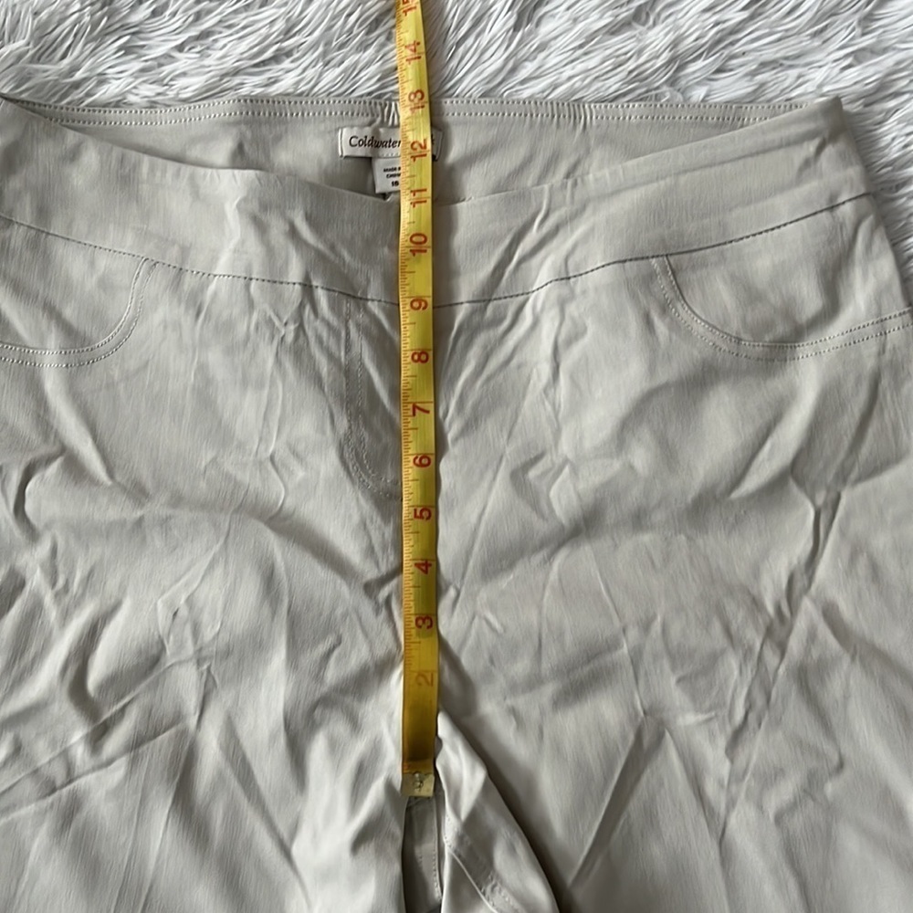 COLDWATER CREEK ShapeMe Pants Pull-On Anywear in Ivory size 16 - Picture 9 of 14